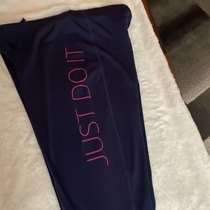 NWO Nike  Navy Blue Leggings JUST DO IT  Size Large